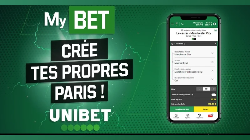 Pari personnalisé MyBet Unibet