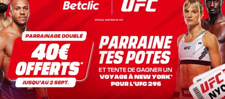 Offre parrainage Betclic UFC