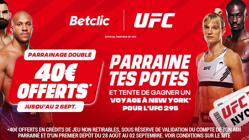 Offre parrainage Betclic UFC