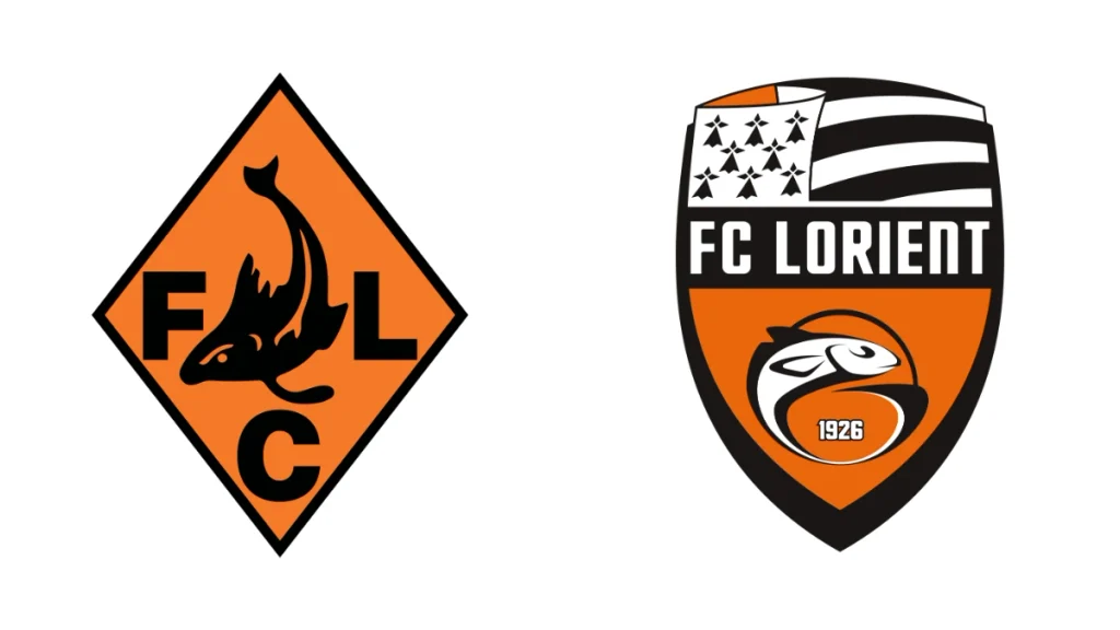 Ancien et nouveau logo du FC Lorient
