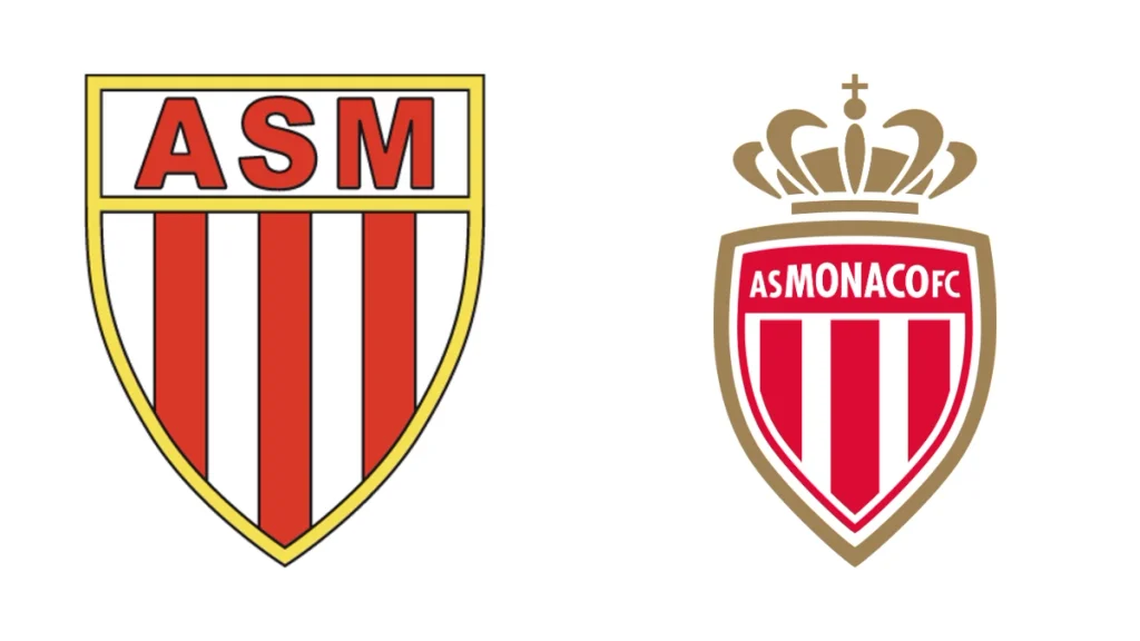 Ancien et nouveau logo de l'As Monaco