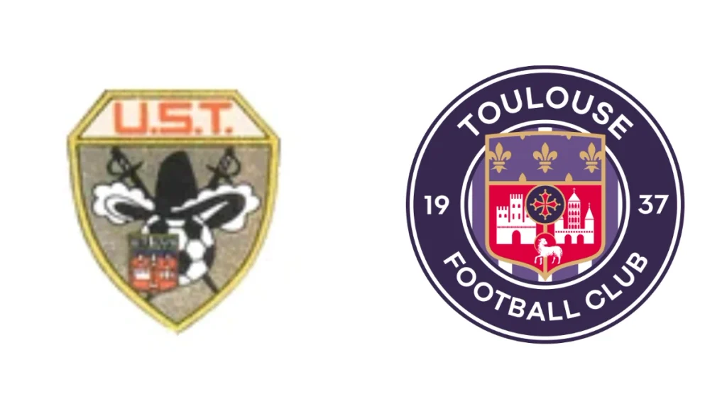 Ancien et nouveau logo du Toulouse FC